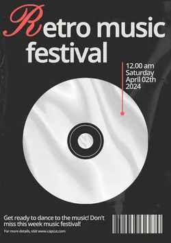 Non-marketing Music Festival Black Minimalist