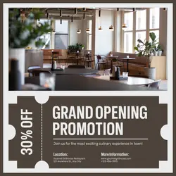 Grand Opening Restaurant Promotion Instagram Post
