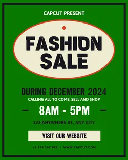 Fashion Sale Green Instagram Potrait