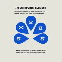 Non-Marketing Infographic Blue Leaf 