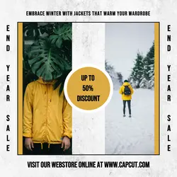 Fashion End Year Sale Jacket Instagram Post