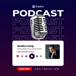 Navy and White Gradient Podcast Instagram Post