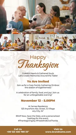Thanksgiving Invitation Instagram Story