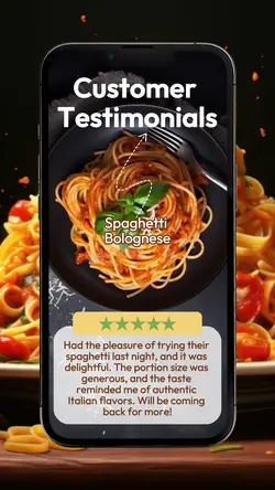 food testimoni instagram story