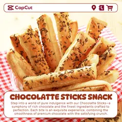 food and beverage chocolatte sticks product display