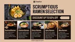 Ramen Menu Promotion YouTube Thumbnail