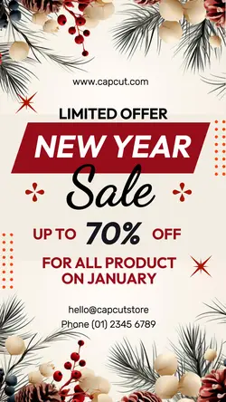Happy New Year Sale Promotion Instagram Story
