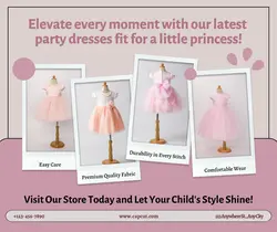 Fashion Kids Dress Party Product Display