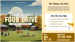 Thanksgiving Day Charity Event Banner
