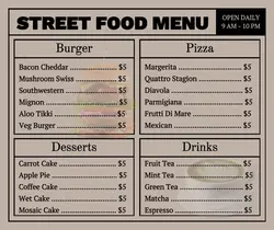 Street Food Menu Facebook Post