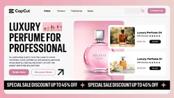 Pink Modern UI Perfume Store Promotion Website