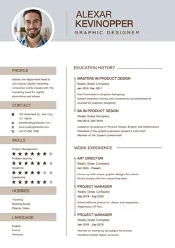 Business Graphic Designer Resume Minimalist