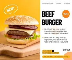 Foods & Beverage Beef Burger Display Business