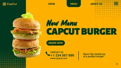 Food Burger New Menu Instagram Story Yellow Green
