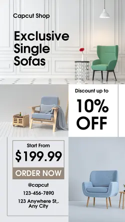 Furniture Single Sofas Promotion Instagram Story