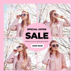 Spring Fashion Product Promotion Sale Pink
