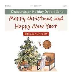 Green Christmas Interior Promotion Instagram Post