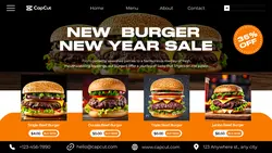 Happy New Year Burger Sale Twitter post