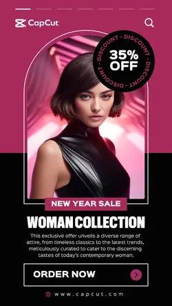 Woman Fashion New Year Sale Instagram Story