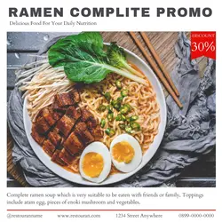 Food Ramen Discount Display Instagram Feed