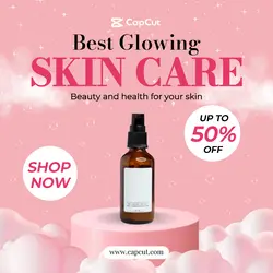 Pink Gradient Skin Care Template