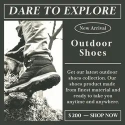 Men Outdoor Shoes Product Display Instagram Post