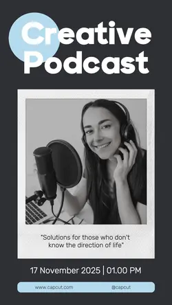Podcast Modern Minimalist Instagram Story