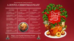 Christmas Feast Food Menu Facebook Cover