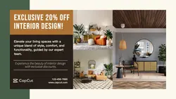 Interior design promotion twitter post
