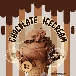 Food Chocolate Ice Cream Promotion Instagram Portrait