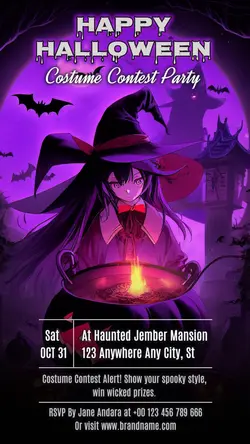 Halloween Costume Party Invitation Instagram Story