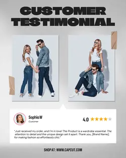 Fashion customer testimonial instagram portrait
