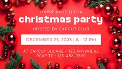 Christmas Party Invitation Card Twitter Post 