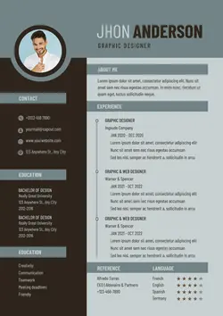 Business Graphic Designer Resume Minimalist