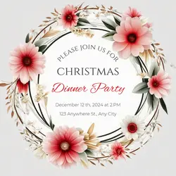 Non-marketing Christmas Dinner Invitation
