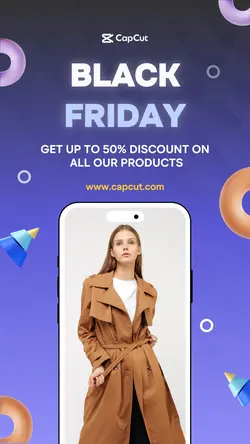 Black Friday Fashion Sale Instagram Story Gradient Color
