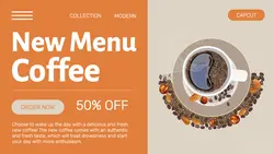 Cafe New Menu Promotion Illustration Twitter Post