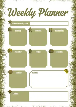 Non-Marketing Weekly Planner Minimalist