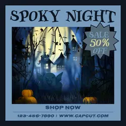 Halloween Spoky Night Sale Instagram Post