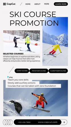 Education Ski Product display Minimalist