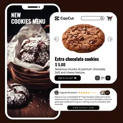 food and beverage new cookies menu product display