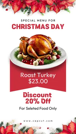 Christmas Food Menu Promotions Instagram Story