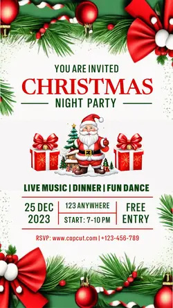 Christmas Night Party Instagram Story