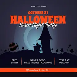 Halloween Night Party Instagram Post