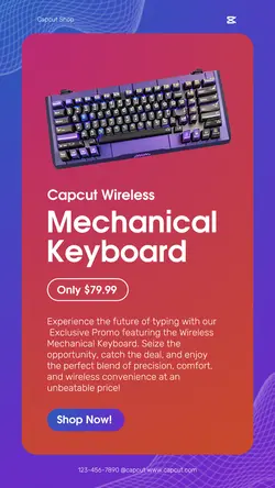 Electronic Keyboard Sale Instagram Story