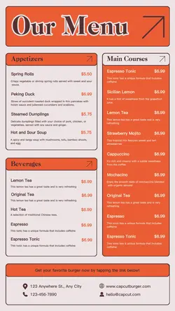 Food Chinese Food Menu Instagram Story