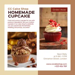 Food And Beverage Cupcake Display Instagram Post