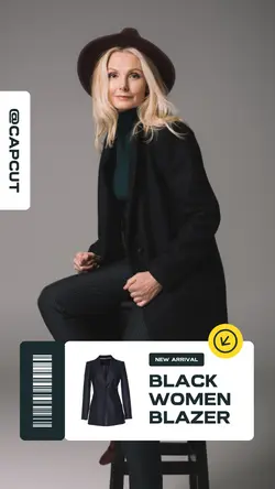 Minimal Fashion Women Blazer Product Display Story