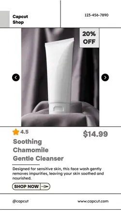 Beauty Face Wash Product Image Promotion Instagram Story