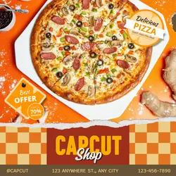 Capcut Shop Food Promotion Poster